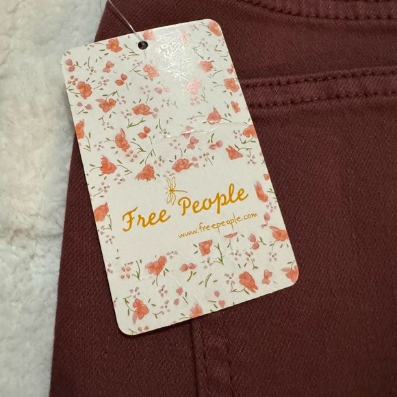 Free People High Waist Long and Lean Skinny Jeans, Red Mocha, Women’s 27 NWT - Picture 5 of 7